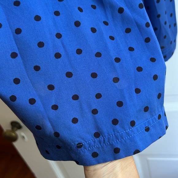 Vintage Blue and Black Polka Dot Esprit Midi Skirt (Size 0/00) - Picture 8 of 11